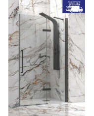 Cabina doccia da muro a muro - Tipologia Tinos 400 Nero