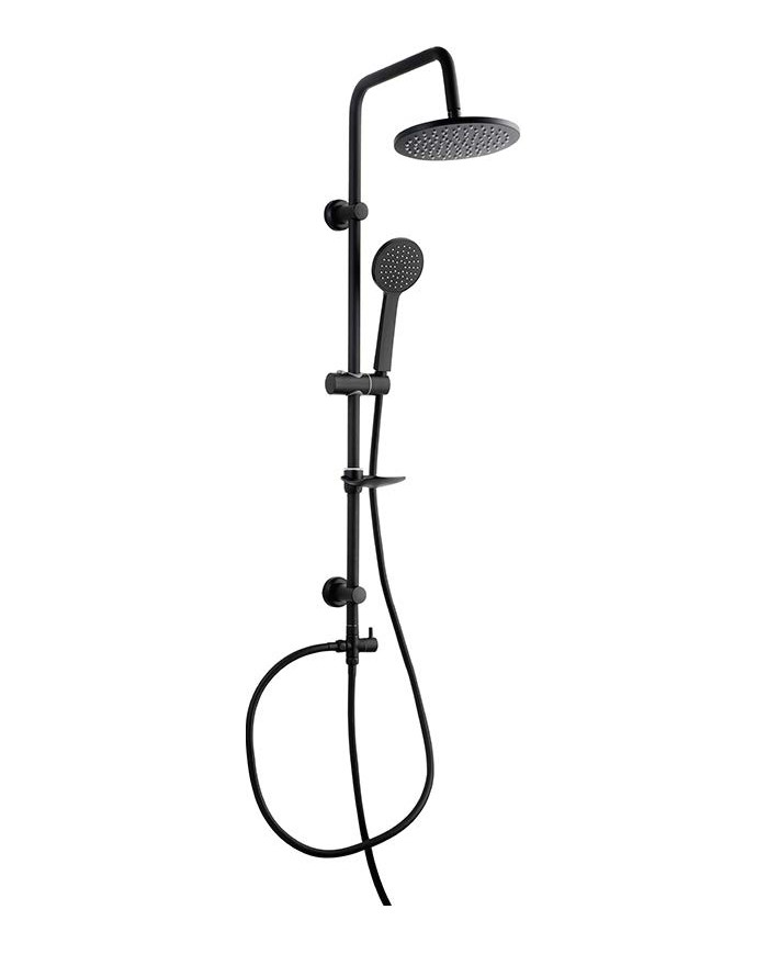 Colonna doccia fissa nera - Serie Magda