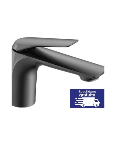 Miscelatore Gun Metal per lavabo - Serie Lea