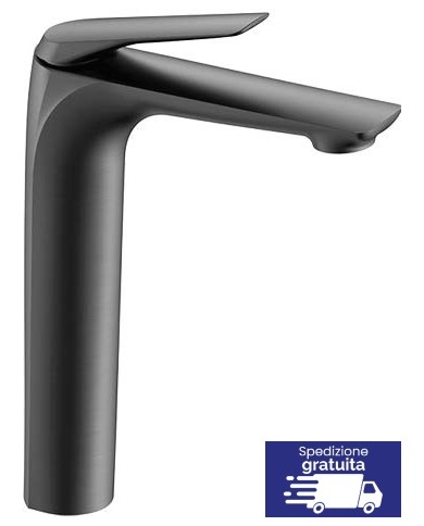 Miscelatore Gun Metal per lavabo alto - Serie Lea