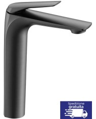 Miscelatore Gun Metal per lavabo alto - Serie Lea
