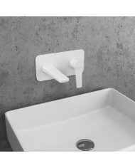 Miscelatore bianco da incasso per lavabo - Serie Andare