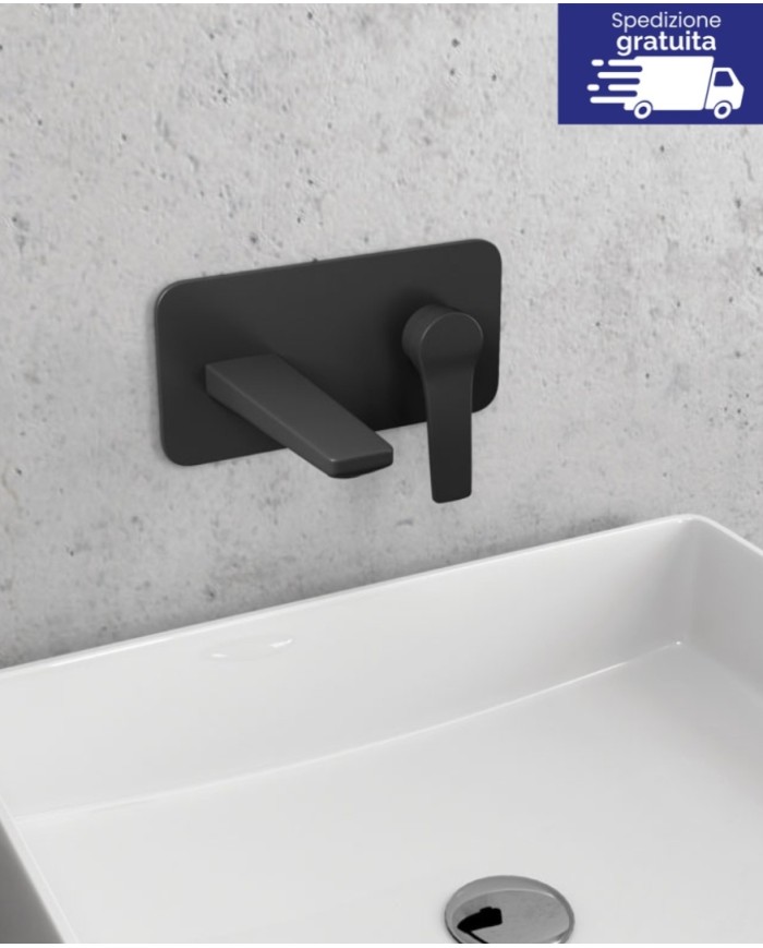 Miscelatore lavabo nero da incasso - Serie Andare