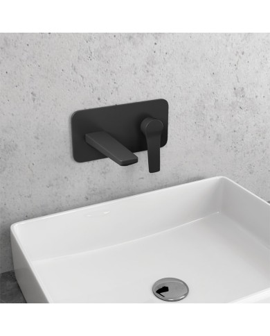 Miscelatore lavabo nero da incasso - Serie Andare