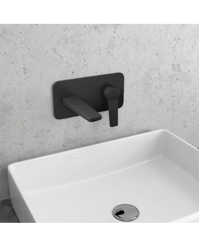 Miscelatore lavabo nero da incasso - Serie Andare