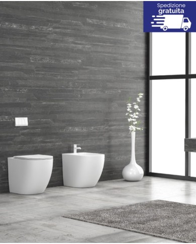 WC sospeso rimless - Serie Milos