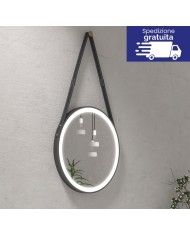 Specchio tondo con cinghia - Serie Anatoli
