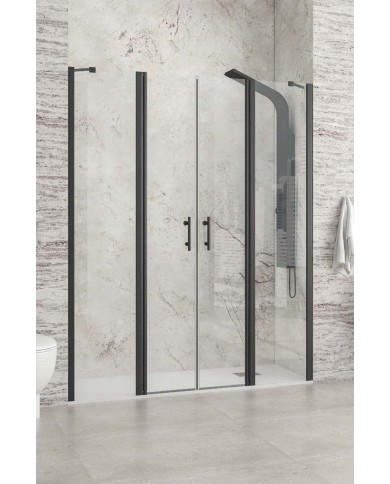 Cabina doccia da muro a muro - Tipologia Panex 700 Nero