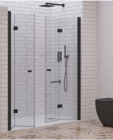 Cabina doccia da muro a muro - Tipologia S 7 DP Nero