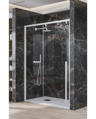Cabina doccia da muro a muro - Tipologia Santorini 400 Bianco Opaco