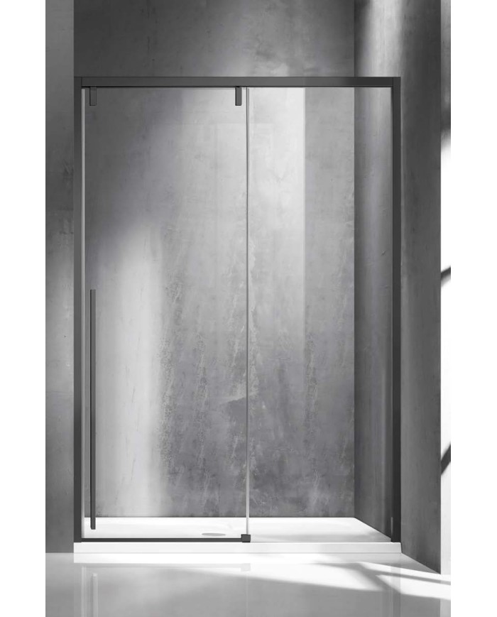 Cabina doccia da muro a muro - Tipologia Santorini 400 Gun Metal