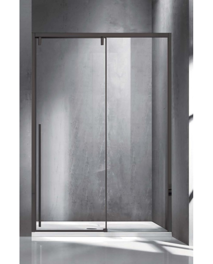 Cabina doccia da muro a muro - Tipologia Santorini 400 Nero