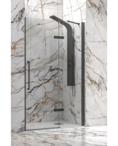 Cabina doccia da muro a muro - Tipologia Tinos 400 Nero