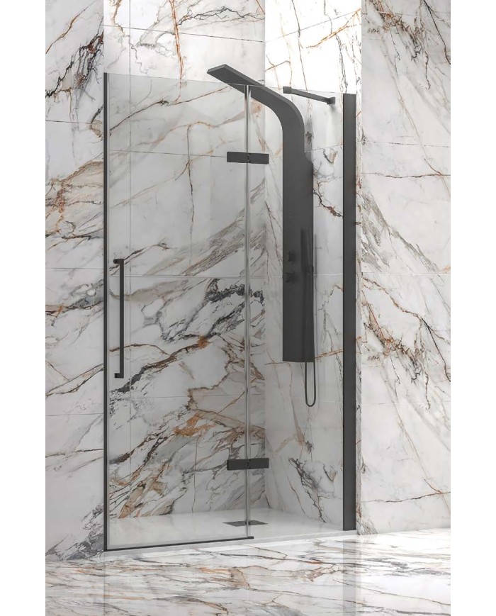 Cabina doccia da muro a muro - Tipologia Tinos 400 Nero