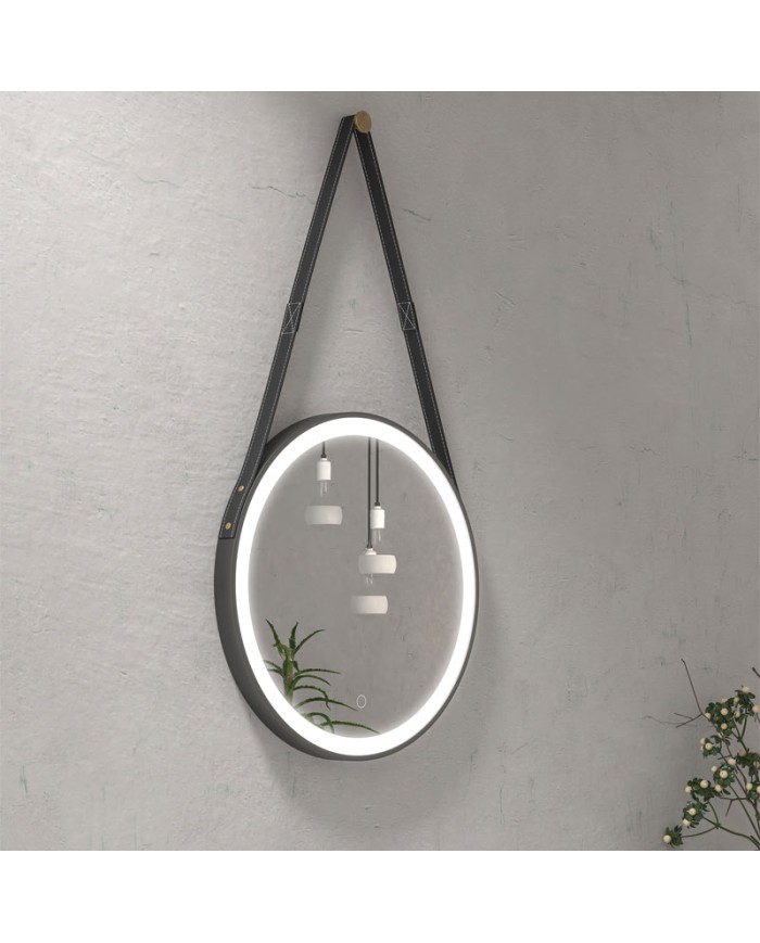 Specchio tondo con cinghia - Serie Anatoli