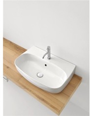 Lavabo monoforo sospeso o appoggio - Serie Nolita / Tribeca