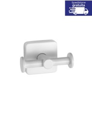 Appendino doppio - Serie Quattro Bianco Opaco
