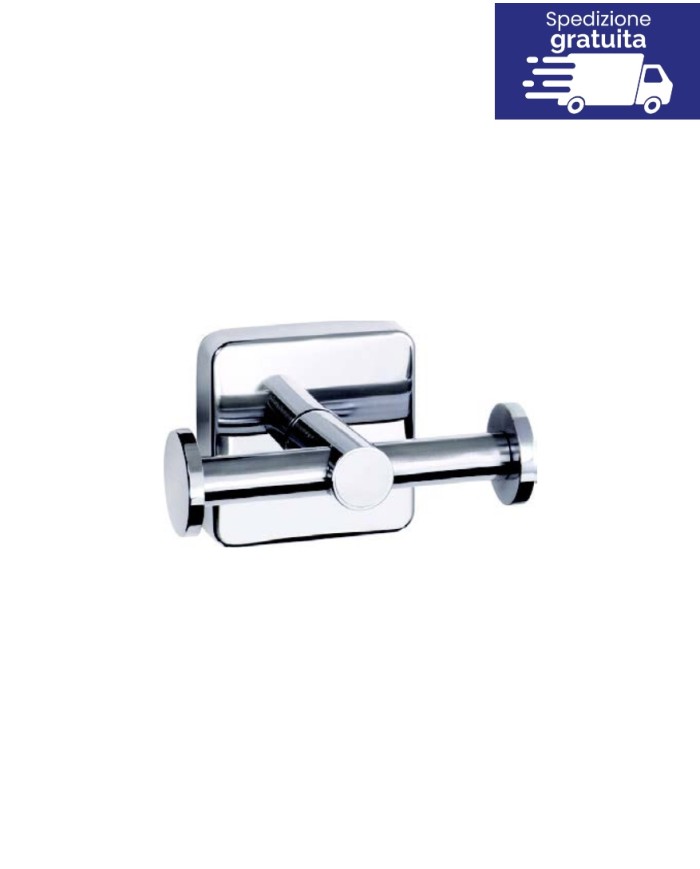 Appendino doppio - Serie Quattro Cromo