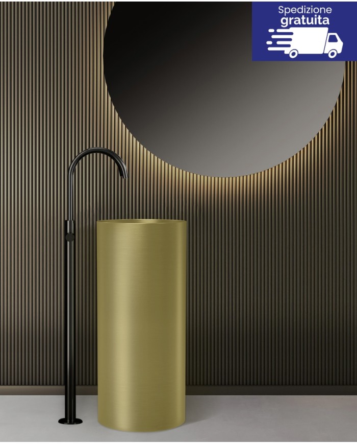 Lavabo da terra, drenaggio laterale - 4609F