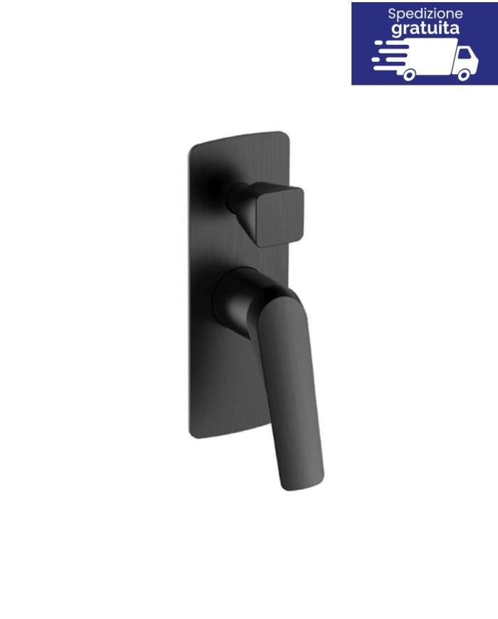 Miscelatore ad incasso a 4 vie per doccia - Serie Lea Gun Metal