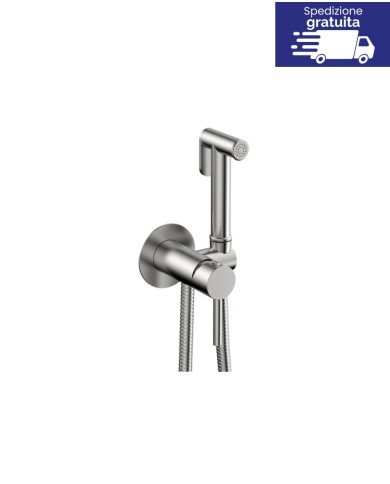Miscelatore con doccetta per bidet - Serie Artemis Inox Satinato