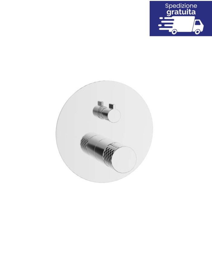 Miscelatore incasso 4 vie per doccia - Serie Joan Brass Pattern