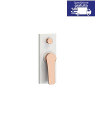 Miscelatore incasso a 4 vie per doccia - Serie Andare Bianco-Rose Gold