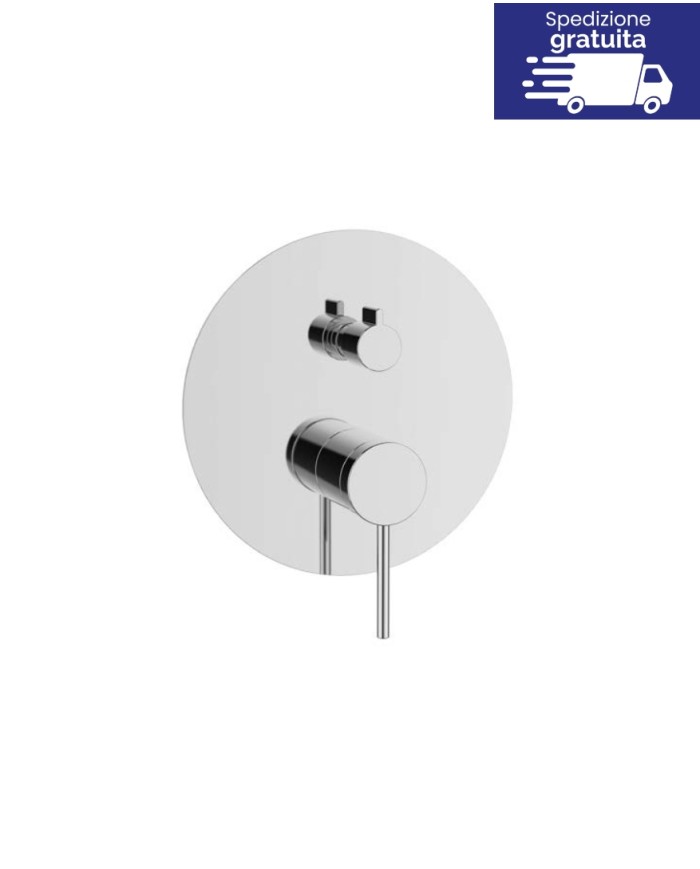 Miscelatore incasso a 4 vie per doccia - Serie Joan Cromo