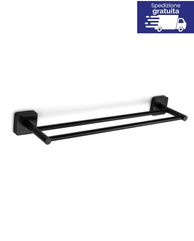 Porta asciugamani - Serie Quattro Nero Opaco