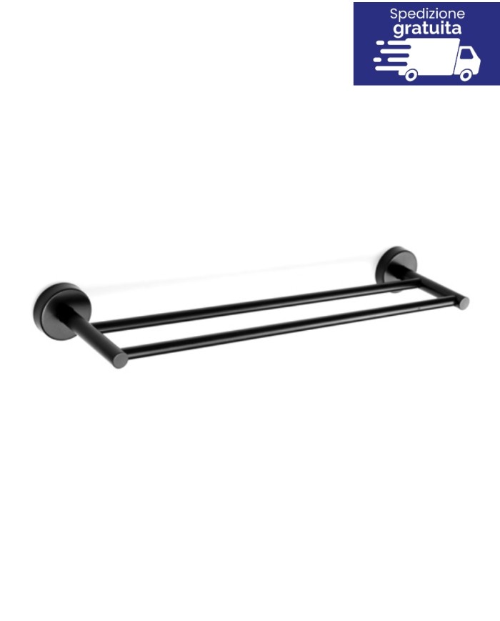 Porta asciugamani - Serie Uno Nero Opaco