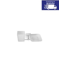 Portabicchiere e portasapone - Serie Quattro Bianco Opaco