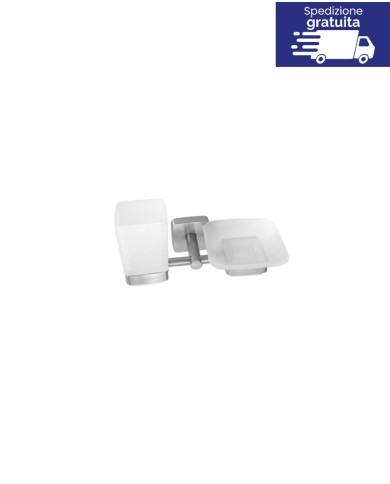 Portabicchiere e portasapone - Serie Quattro Satine