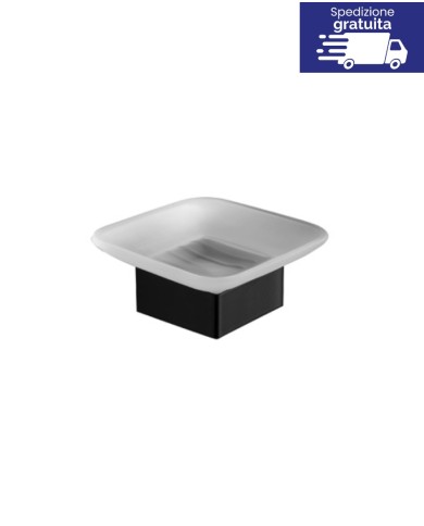 Portasapone - Serie Quattro Nero Opaco