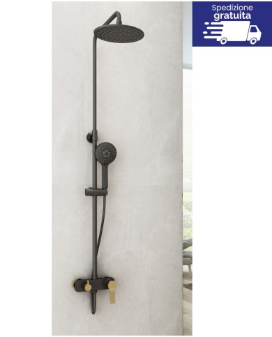 Set doccia - Serie Andare Nero-Bronze