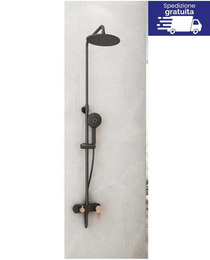 Set doccia - Serie Andare Nero-Rose Gold
