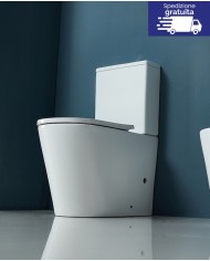 WC Rimless Filo muro Bianco con cassetta - Serie Zina